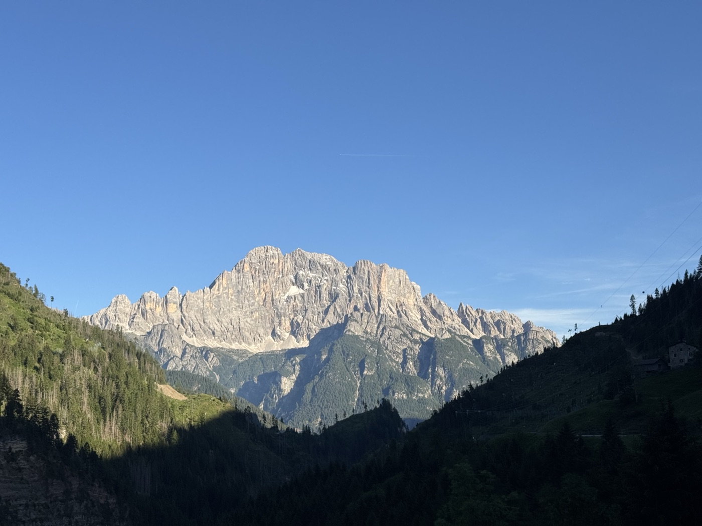 Vista sul Civetta da Digonera in estate